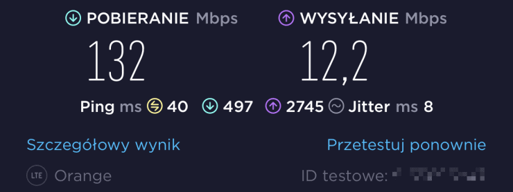 Wynik testu Atlas VPN