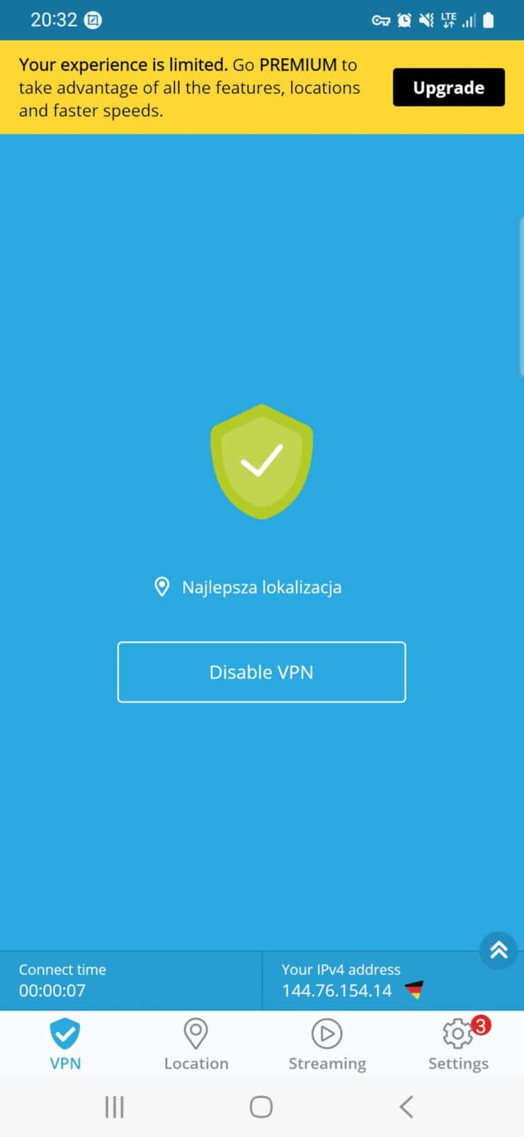 hide.me VPN na Androidzie