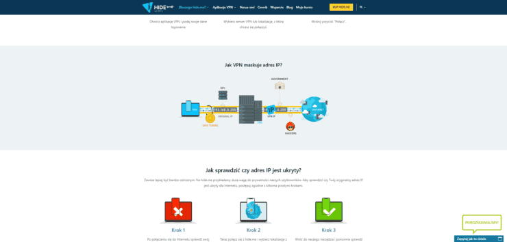 Ukrywanie adresu IP przez hide.me VPN