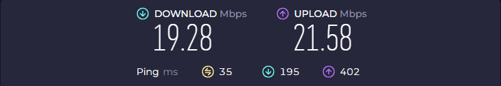 Speedtest z hide.me VPN