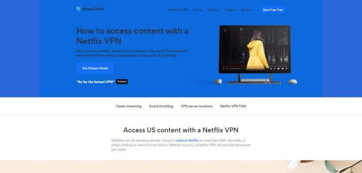 Netflix na Hotspot Shield