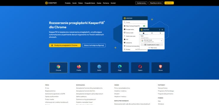 KeeperFill dla Chrome