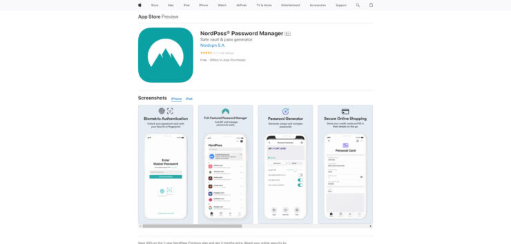 NordPass w App Store