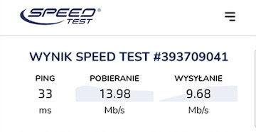 SpeedTest PIA - z VPN