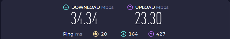 Speedtest bez VPN