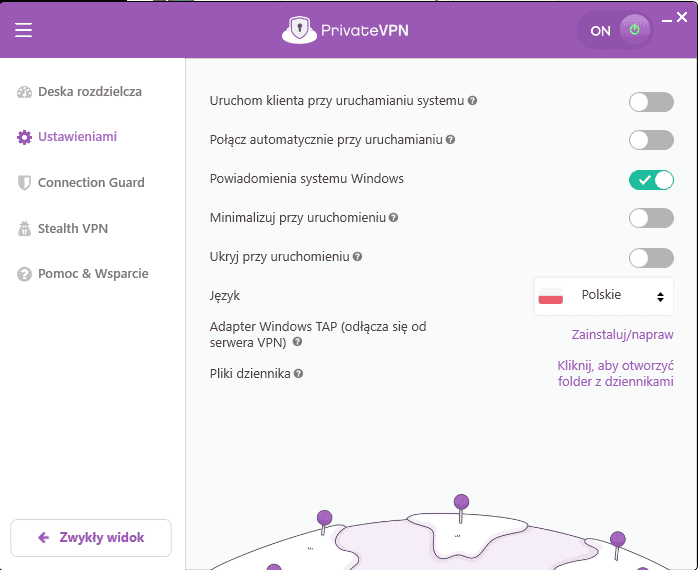 PrivateVPN w Windows