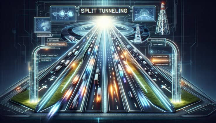 Split tunneling - wizualizacja