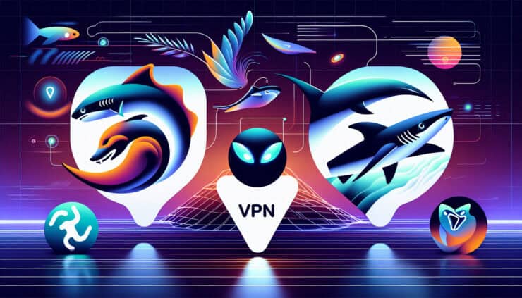 Ikony różnych sieci VPN